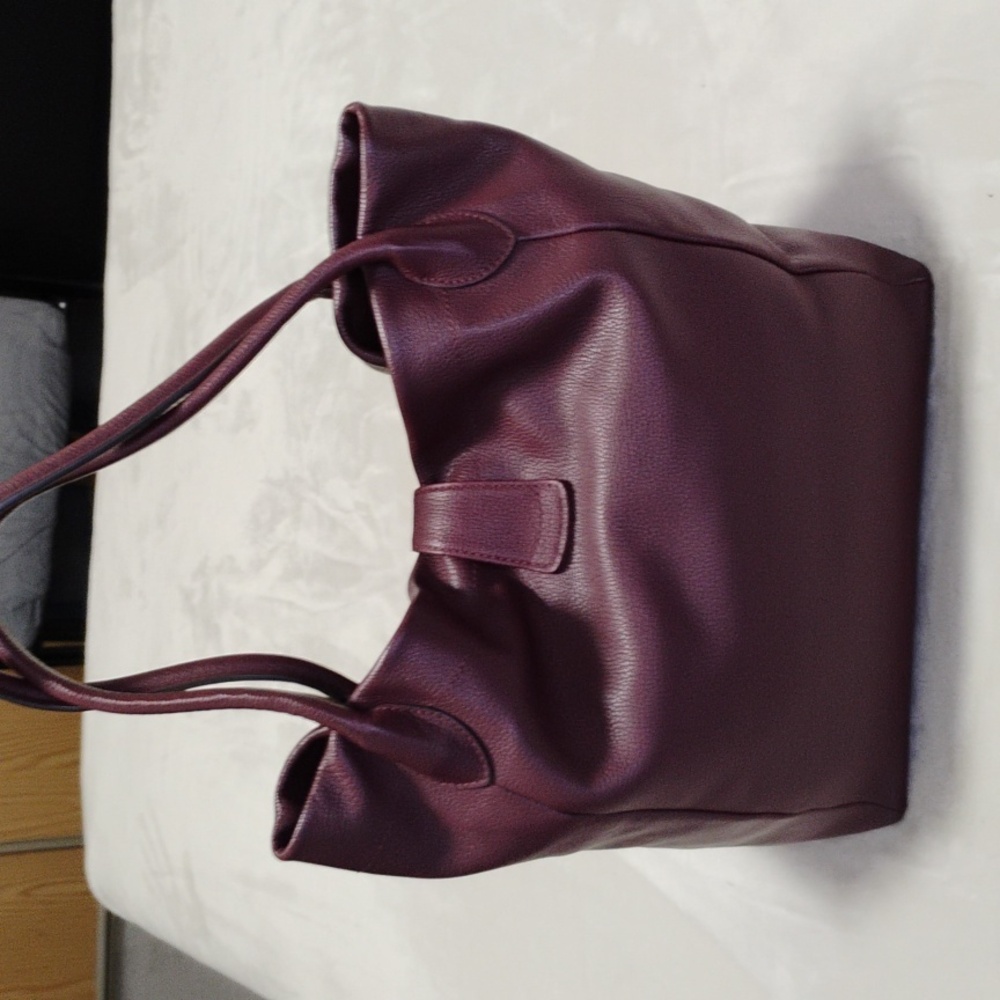Dooney&burke Maroon Leather Tote Bag - Picture 3 of 8